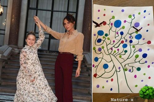 Con gái út nhà Beckham khoe năng khiếu hội họa