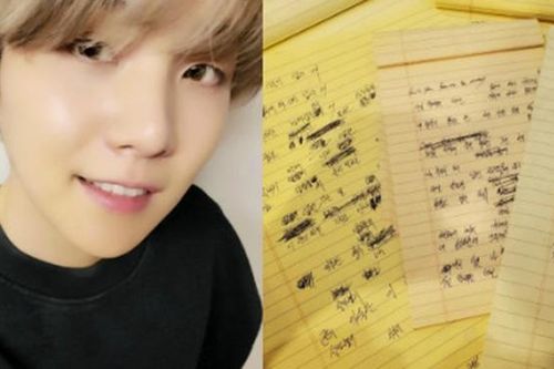 Suga BTS bất ngờ tiết lộ với ARMY thói quen ghi chép mọi nơi mọi lúc