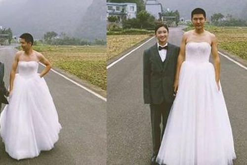 Xuất hiện bộ ảnh cưới 'hoán đổi' ngập tràn hạnh phúc cực 'độc lạ'