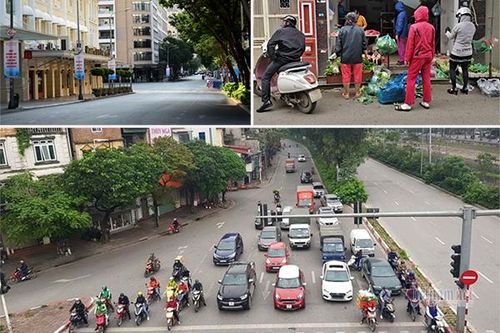 Ngày đầu cách ly xã hội, chợ vẫn đông, đường phố vắng bóng người