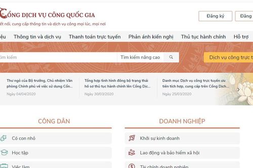 Hưởng ứng, sử dụng Cổng dịch vụ công quốc gia trong bối cảnh dịch Covid-19