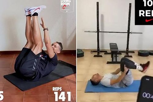 Covid-19: Ronaldo đăng video, thách thức CĐV gập bụng 142 cái chỉ sau 45 giây