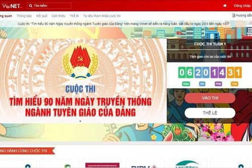 Người dự thi tìm hiểu 90 năm Ngày truyền thống ngành Tuyên giáo tăng gần 2,5 lần