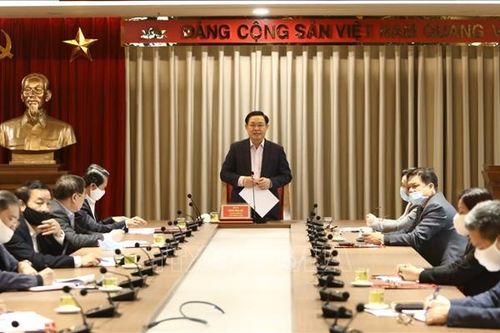 Bí thư Thành ủy Hà Nội Vương Đình Huệ làm việc với Ủy ban Kiểm tra Thành ủy