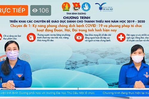 Hội Sinh viên tỉnh Bình Dương sinh hoạt chuyên đề trực tuyến