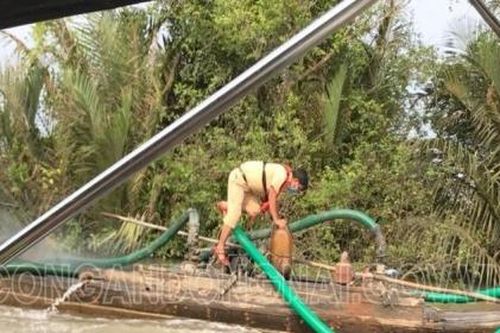 Phát hiện liên tiếp 2 vụ bơm hút cát trái phép trên sông Đồng Nai