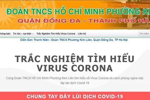 Đoàn thanh niên phường Kim Liên tổ chức trắc nghiệm kiến thức dịch Covid-19