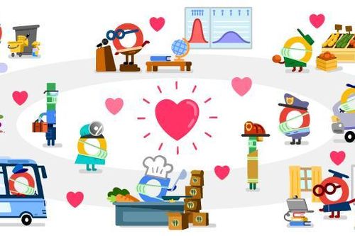 Google Doodle khởi động tuần cảm ơn những chiến sĩ thầm lặng trong cuộc chiến với Covid – 19