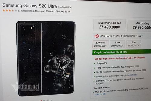 Galaxy S20 giảm sốc 2 triệu đồng, iPhone 8 Plus giảm giá 3 lần trong 1 tháng