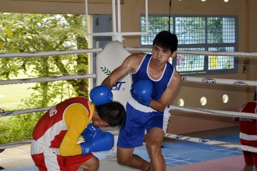 Vận động viên thể thao tập luyện trực tuyến tại nhà duy trì phong độ