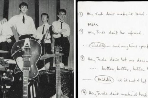 Lời viết tay ca khúc 'Hey Jude' của The Beatles đấu giá hơn 21 tỷ