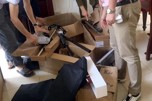 Tịch thu nhiều linh kiện lắp ráp súng hơi