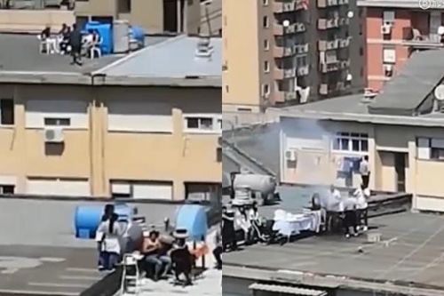 Cảnh sát điều trực thăng bắt nhóm người tổ chức tiệc trên tầng thượng giữa lúc cách ly xã hội