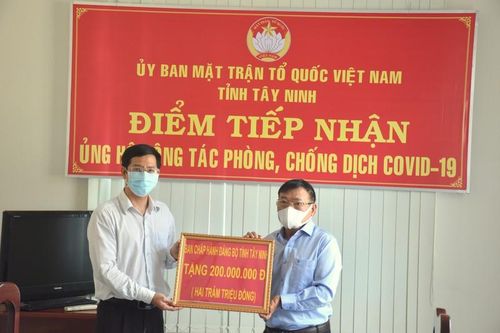 MTTQ Việt Nam tỉnh Tây Ninh tiếp nhận hơn 5,1 tỷ đồng ủng hộ phòng, chống dịch Covid-19