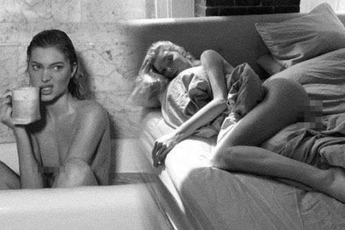 Elsa Hosk tung ảnh khỏa thân 'quấy nhiễu' fan khi ở nhà tránh dịch