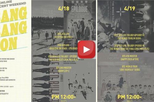 TRỰC TIẾP BANG BANG CON: BTS chiếu online loạt concert từ ngày debut để fan xem miễn phí ngày dịch
