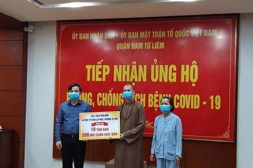 Quận Nam Từ Liêm tiếp nhận ủng hộ phòng, chống dịch Covid-19