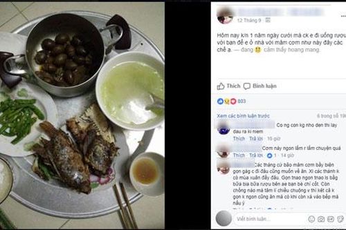 Kỷ niệm 1 năm ngày cưới, vợ than thở chồng bỏ rơi ăn cơm một mình khiến hội chị em người xót kẻ chê