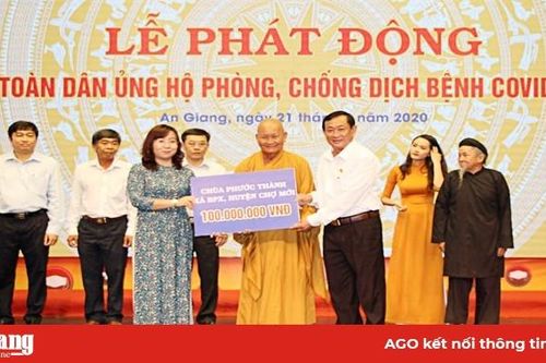 Các cơ sở tôn giáo đóng góp trên 2,3 tỷ đồng chung tay phòng, chống dịch bệnh Covid-19