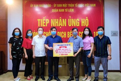 Báo Kinh tế & Đô thị chung tay ủng hộ quận Nam Từ Liêm phòng, chống dịch Covid-19