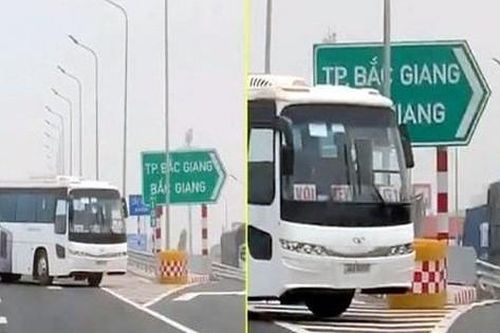 Phạt nặng lái xe chở công nhân Công ty Samsung đi ngược chiều trên cao tốc