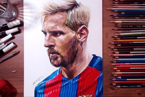 Họa sĩ lừng danh hướng dẫn 5 bước đơn giản để vẽ Messi sống động như thật