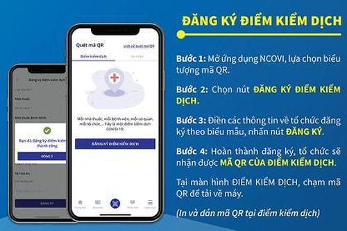 Ứng dụng NCOVI có thêm tính năng 'Đăng ký điểm kiểm dịch'