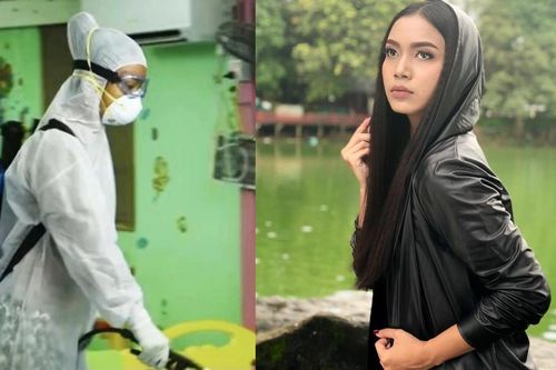 Hoa hậu cởi bỏ vương miện, tham gia tuyến đầu chống dịch