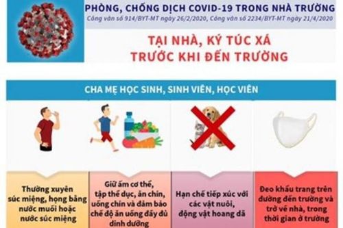 Lưu ý cần biết để phòng dịch COVID-19 khi học sinh đi học trở lại