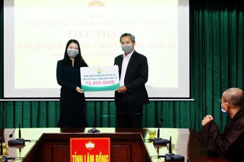 Quỹ phòng chống Covid - 19 Lâm Đồng tiếp nhận trên 3,2 tỷ đồng