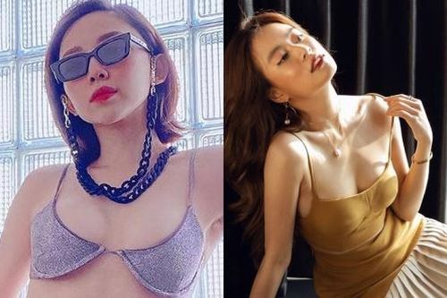 Tóc Tiên, Hoàng Thùy Linh diện gợi cảm khi ở nhà