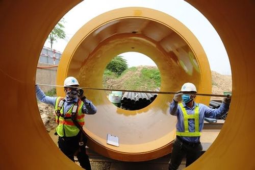 Cận cảnh quy trình Pipe Jacking tại dự án Nhà máy xử lý nước thải Yên Xá