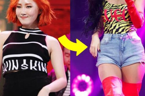 7 nữ thần tượng K-pop tạo 'trend' với quần soóc và váy bó và eo con kiến