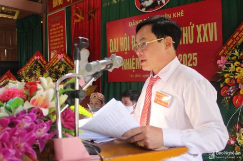 Đảng bộ xã Yên Khê (Con Cuông) tổ chức đại hội nhiệm kỳ 2020 - 2025