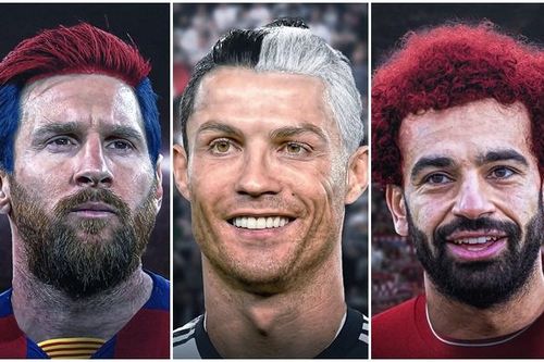 Sẽ thế nào nếu Ronaldo, Messi... nhuộm tóc theo màu áo CLB?