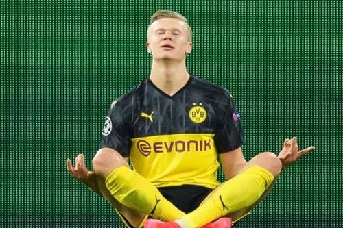 Haaland cảm ơn Neymar vì màn ngồi thiền tại Champions League