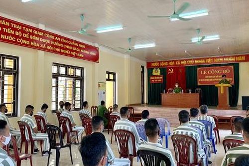 Quảng Ninh công bố quyết định giảm thời hạn chấp hành án phạt tù cho 22 phạm nhân