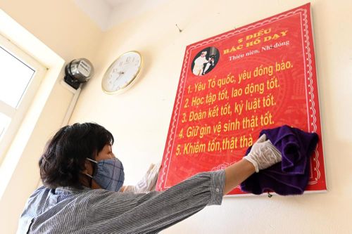 Trường học ở Hà Nội hoàn tất tổng vệ sinh đón học sinh trở lại