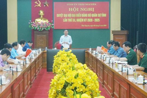 Duyệt Đại hội đại biểu Đảng bộ Quân sự tỉnh