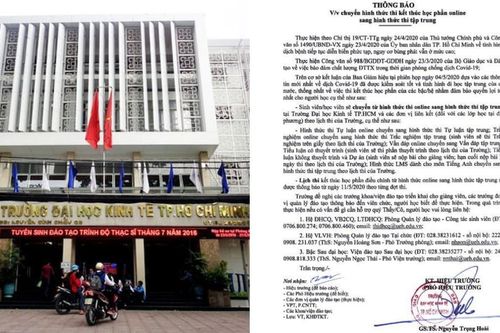 Sinh viên ĐH Kinh Tế TP.HCM bức xúc khi trường đột ngột đổi thi online sang thi tập trung