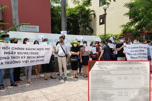 Phụ huynh lại tiếp tục phản đối bảng kê học phí mới của Trường Việt Úc