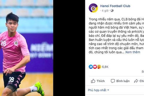 CLB Hà Nội yêu cầu đính chính thông tin 'Duy Mạnh đánh vợ'
