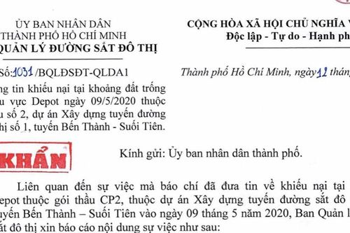 Ban quản lý đường sắt đô thị báo cáo UBND TPHCM vụ nhà thầu Việt bị 'bắt nạt'