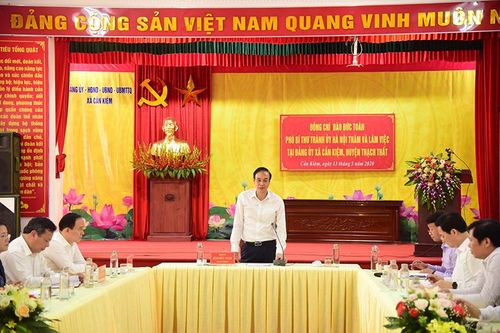 Phó Bí thư Thành ủy Đào Đức Toàn: Xã Cần Kiệm phải phấn đấu đạt mức cao nhất trong phát triển kinh tế