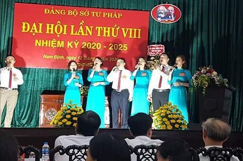 Sở Tư pháp Nam Định phấn đấu hàng năm có trên 80% tổ chức đảng hoàn thành tốt nhiệm vụ