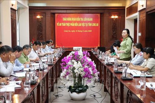 Đoàn kiểm tra liên ngành Trung ương về ATVSTP làm việc tại Long An