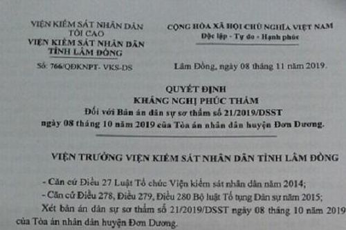 Lâm Đồng: Chuẩn bị xét xử phúc thẩm vụ án tranh chấp dân sự hợp đồng thuê khoán 20ha cà phê