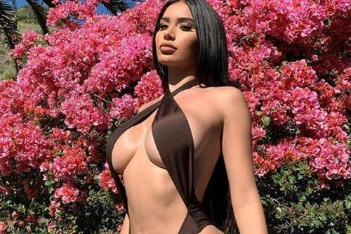 'Đỏ mặt' với áo tắm cắt xẻ táo bạo của mẫu nội y Janet Guzman