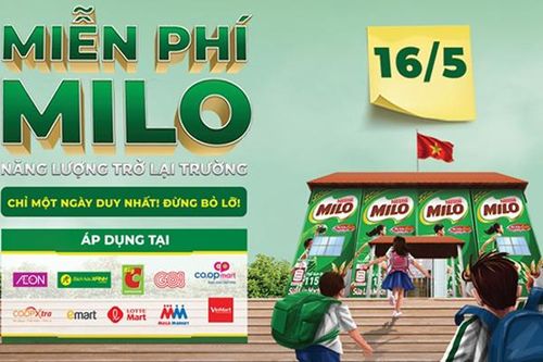 2 triệu hộp MILO miễn phí 'tiếp năng lượng' cho HS trở lại trường