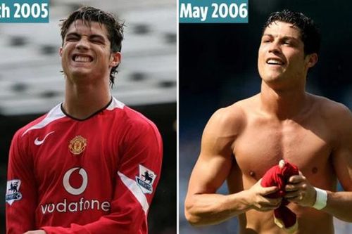 Ronaldo đã phát triển cơ bắp như thế nào chỉ sau 1 năm ở MU?